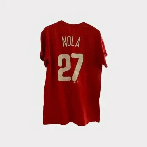 MAJESTIC SMALL RED SHIRT PHILLIES - Picture 2 of 2